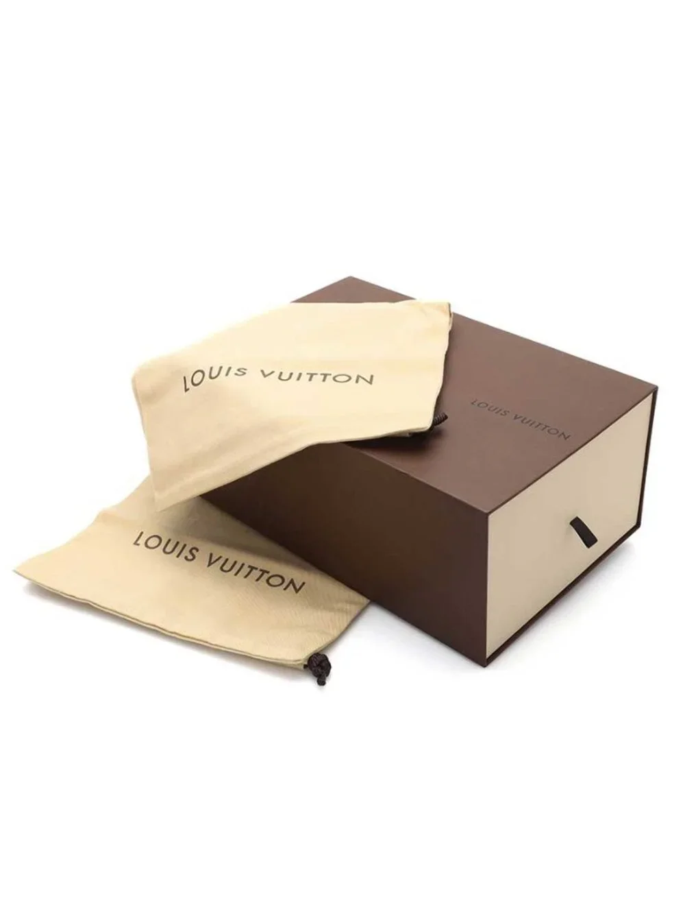 Louis Vuitton Drawer Shoe Gift Box with 2 Drawstring Dust Bags 13.5” x 10.5”